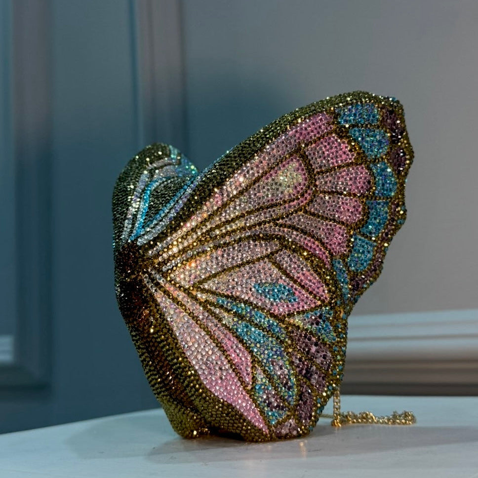 Butterfly Serafina Clutch - Crystal