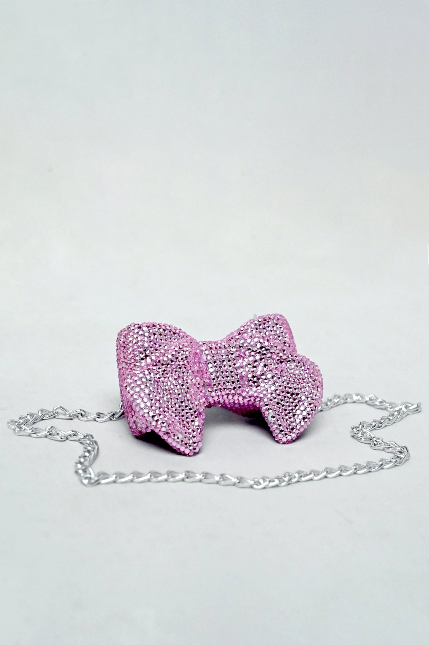 Bow Mini Pink Clutch - Crystal