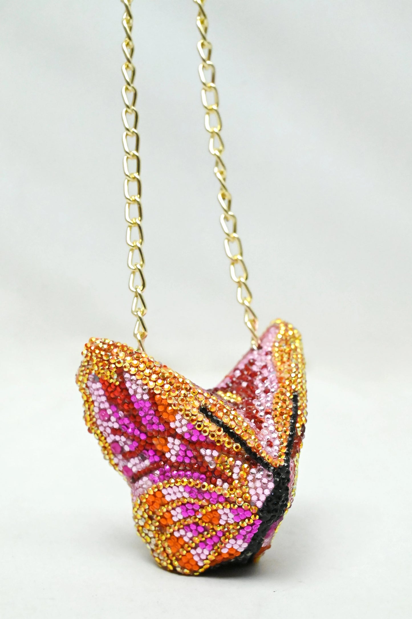 Butterfly Mini Pink Clutch - Crystal