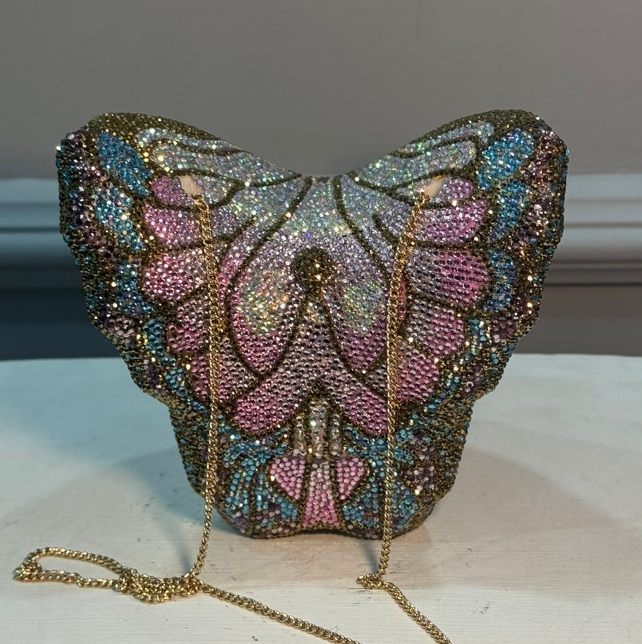 Butterfly Serafina Clutch - Crystal
