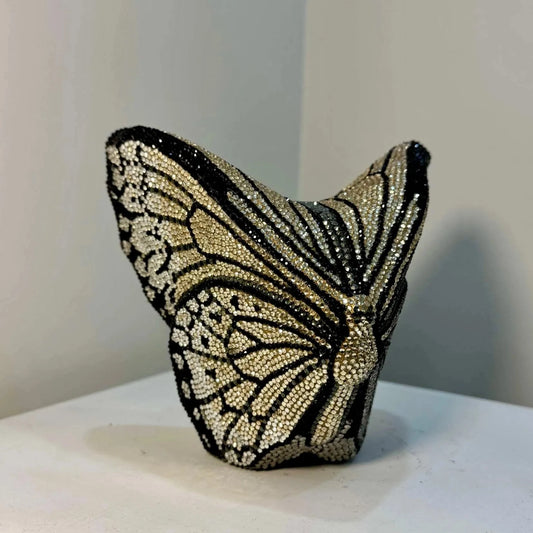 Butterfly Gold Clutch - Crystal