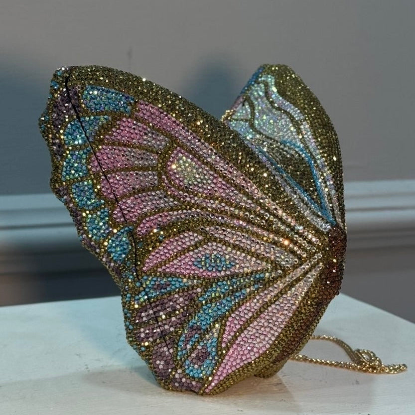 Butterfly Serafina Clutch - Crystal