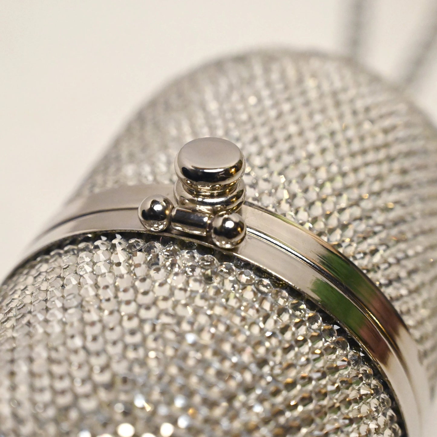 Pill Silver Clutch - Crystal