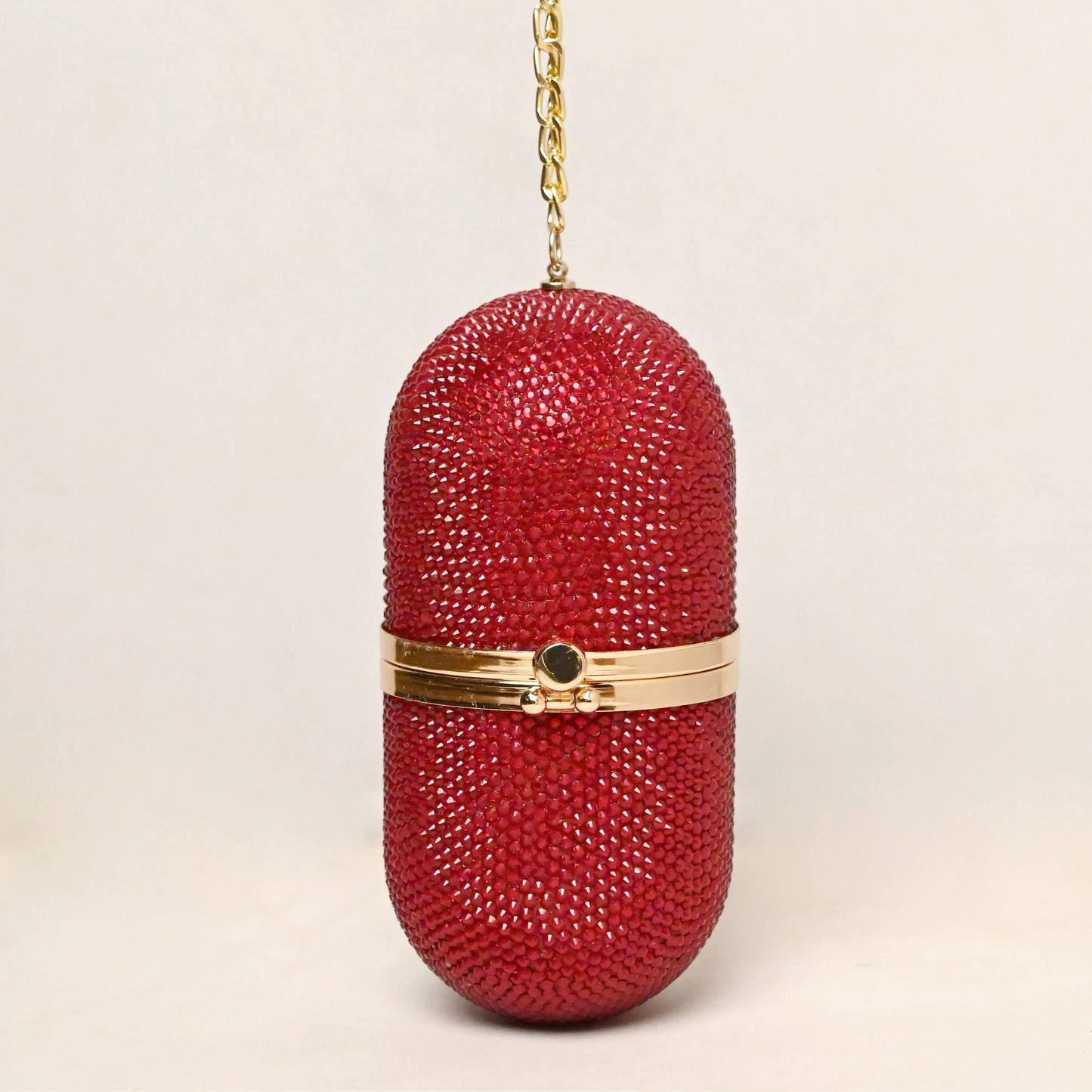 Pill Red Clutch - Crystal