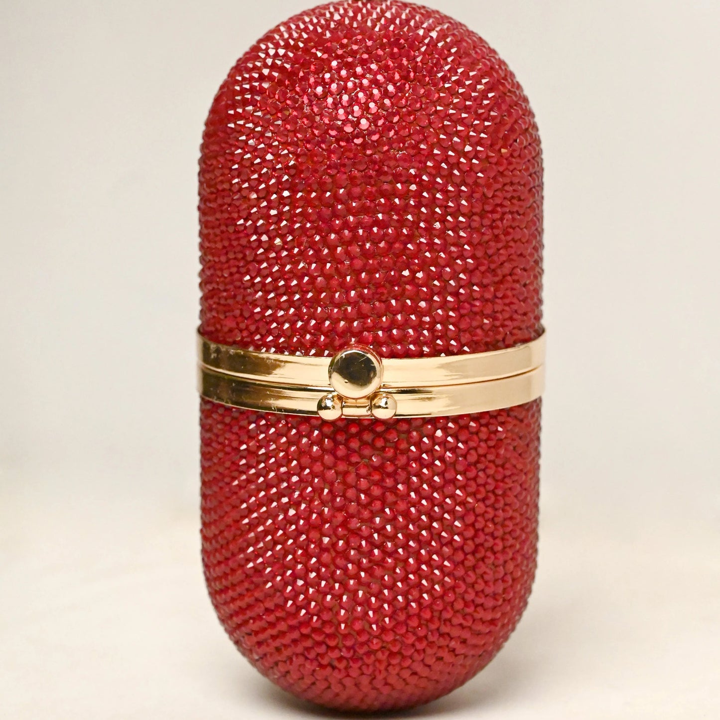 Pill Red Clutch - Crystal
