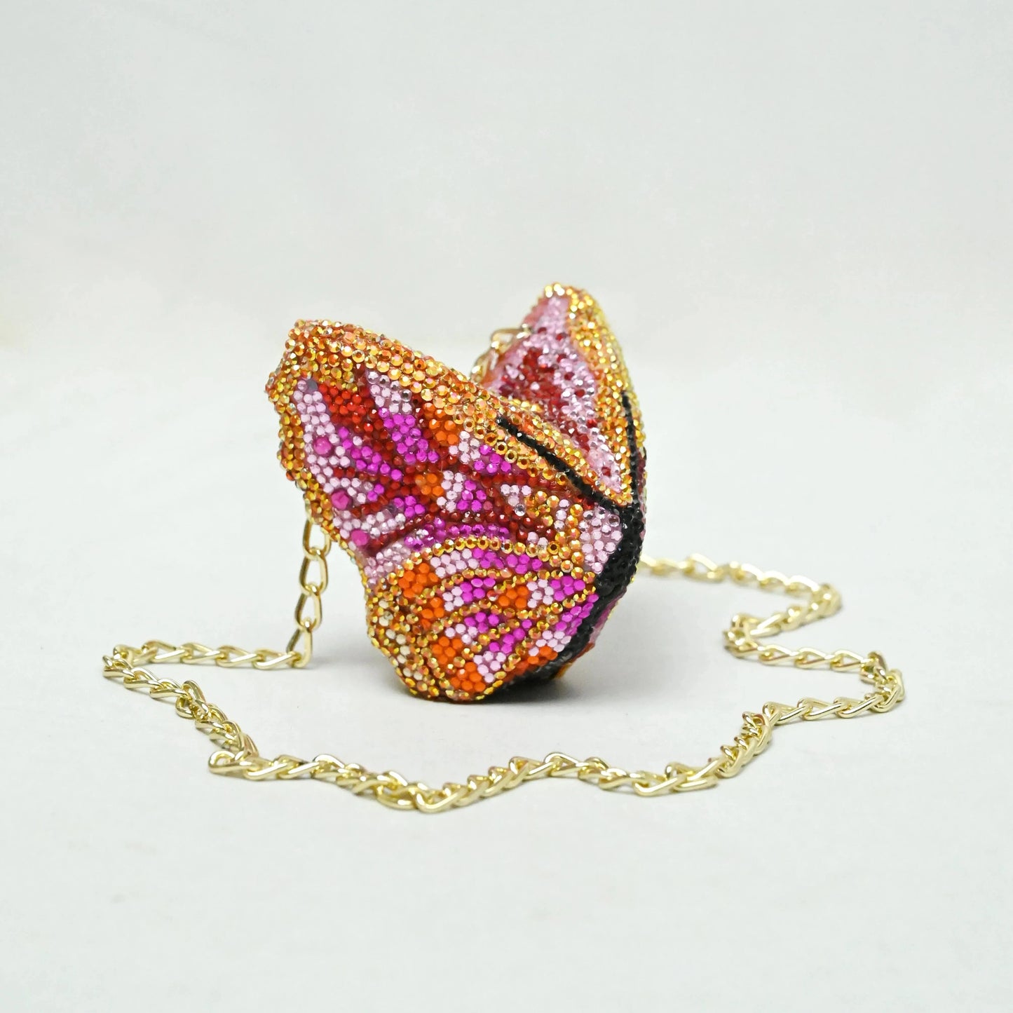 Butterfly Mini Pink Clutch - Crystal