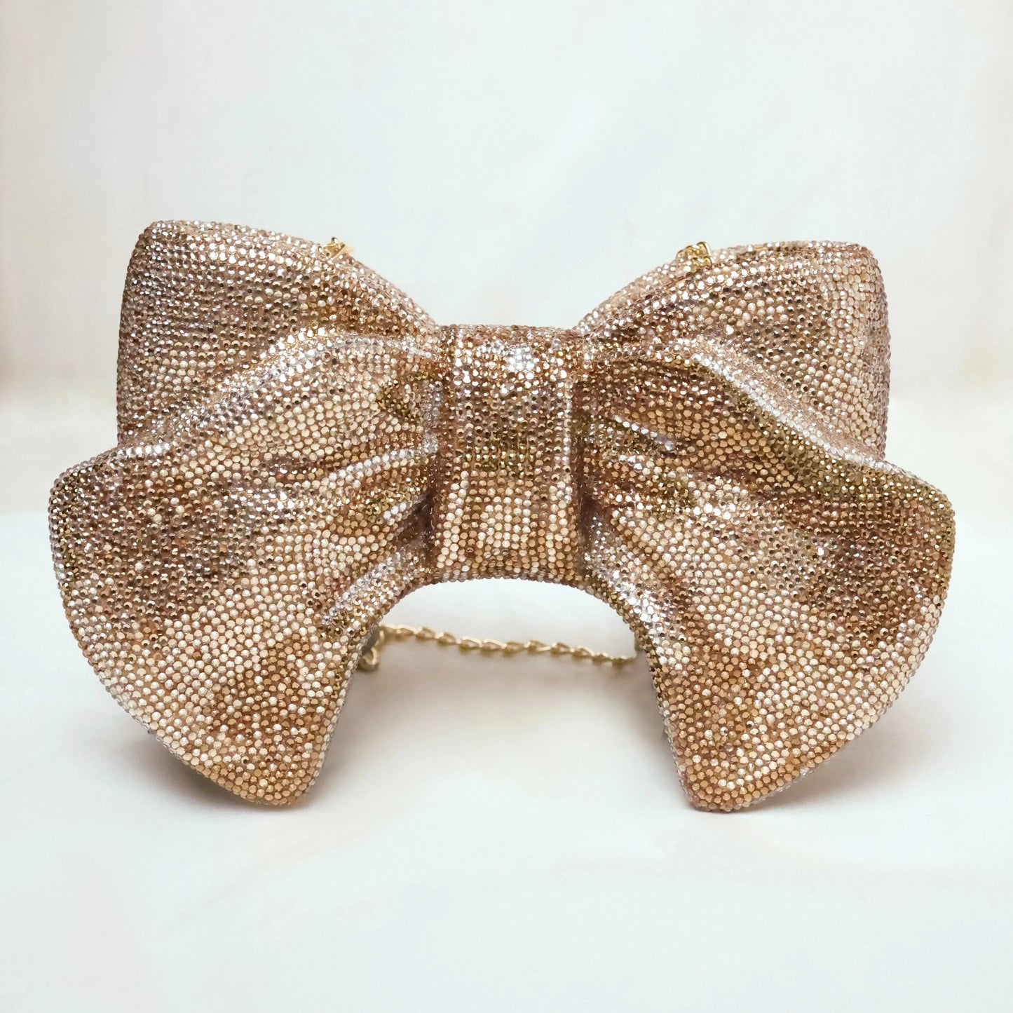 Bow Gold Clutch - Crystal