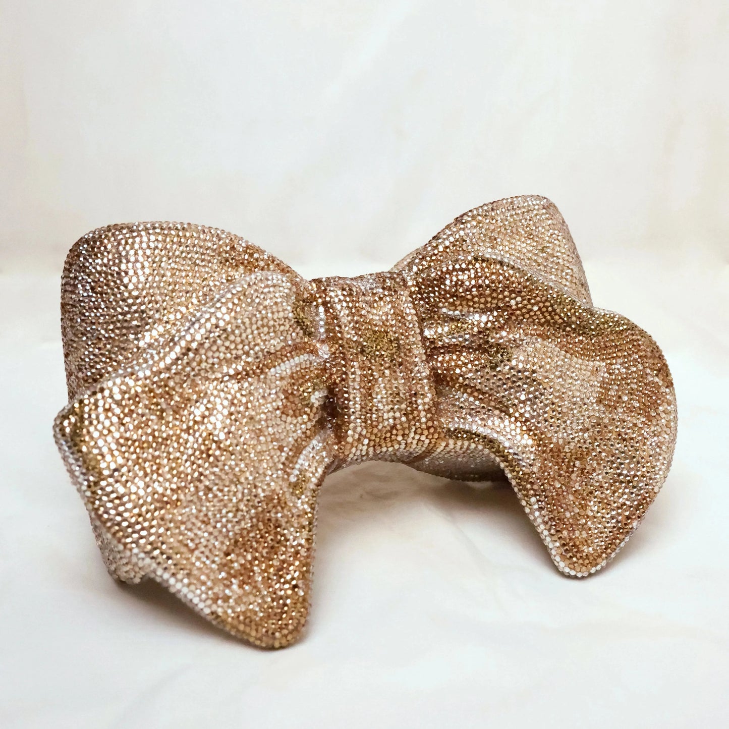 Bow Gold Clutch - Crystal